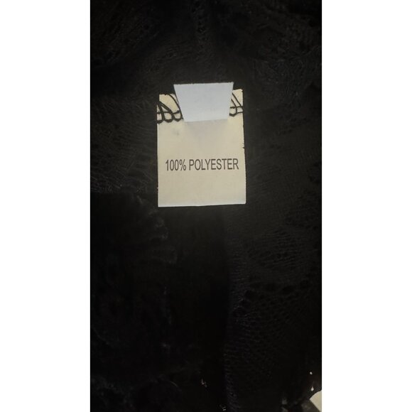 NEW Boho Gypsy Medium Beach Goddess Swim Cover Up Black - Picture 10 of 11